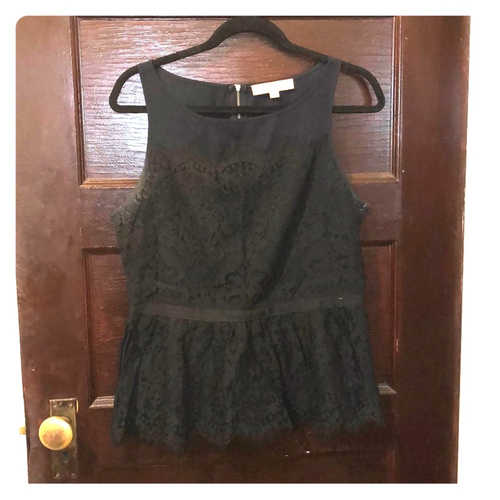 Lace peplum top